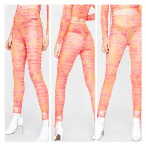 Tie Dye Sheer Mesh Pants